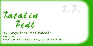 katalin pedl business card